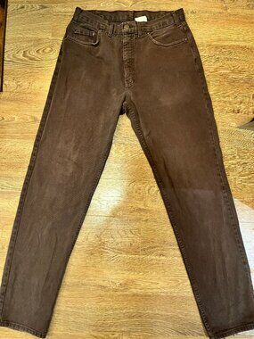 Vintage Chocolate Brown 100% Cotton Jeans